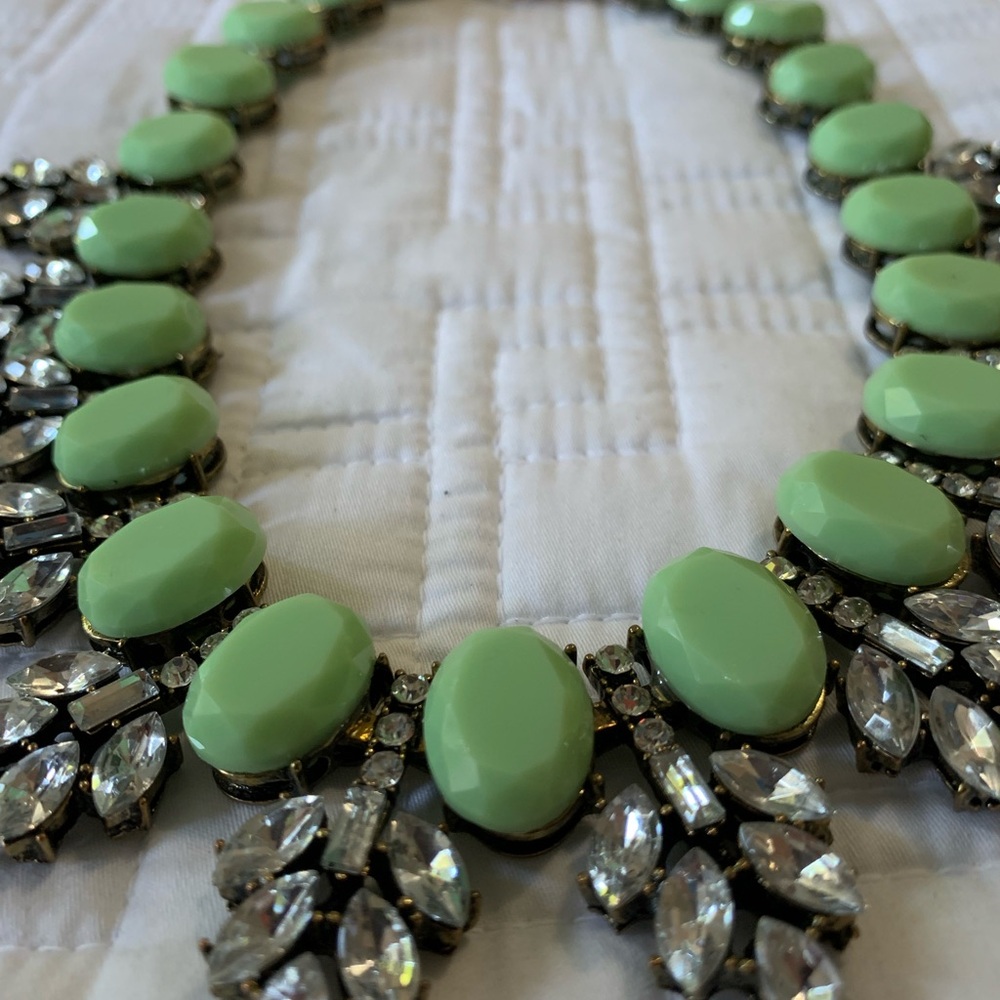 Baublebar Green and Silver Statement Necklace